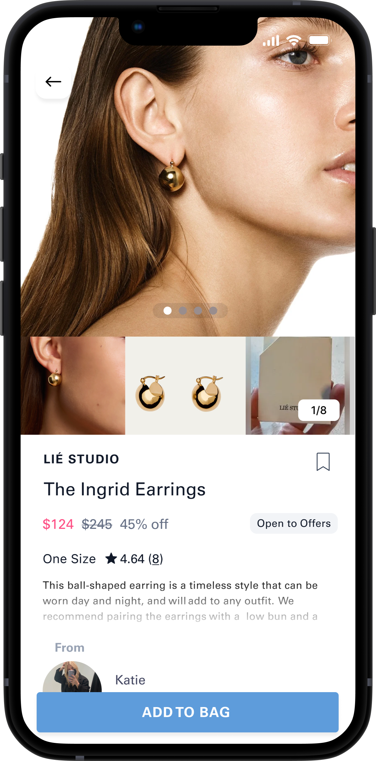 Mobile product detail page